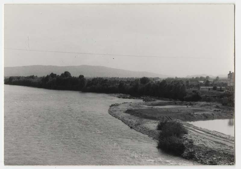 Fiume Isonzo, Gorizia. Panorama cantiere di bonifica